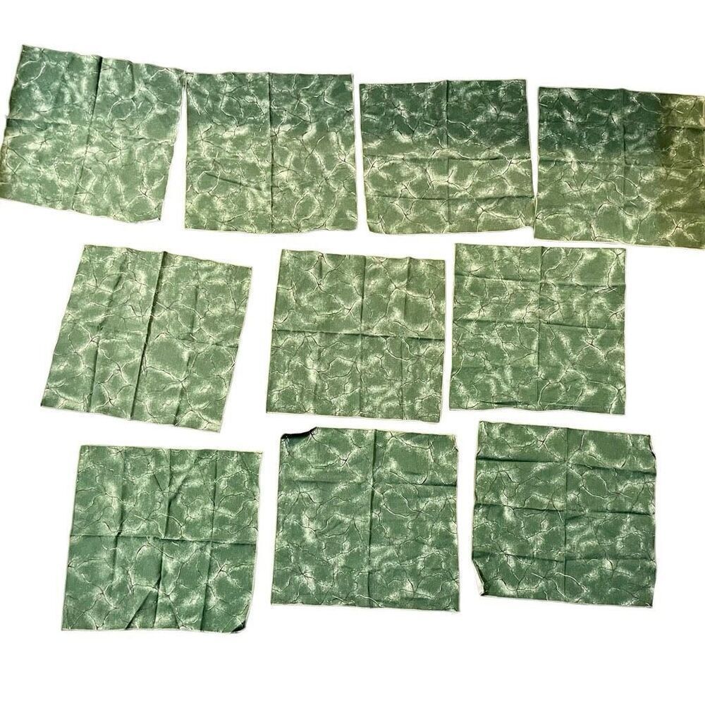 Terrisol Green Marble Crack Cloth Napkins Set of 11